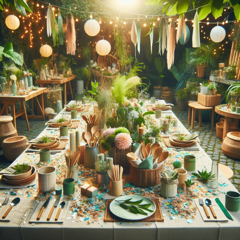 Estilos eco-friendly para festas e eventos