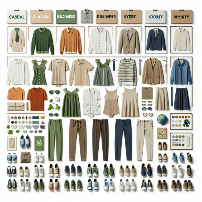 Combinações de roupas eco-friendly do dia a dia